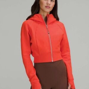 NWT Lululemon Scuba Full-Zip Cropped Hoodie - Solar Orange RARE!!!